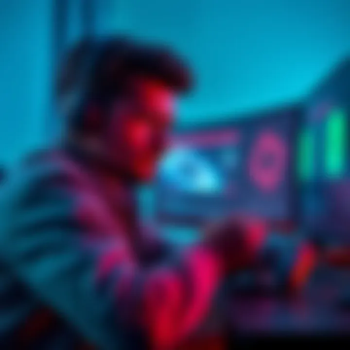 A gamer frustrated with connection problems on PC while using Xbox Remote Play, showing a computer screen and a game controller nearby.