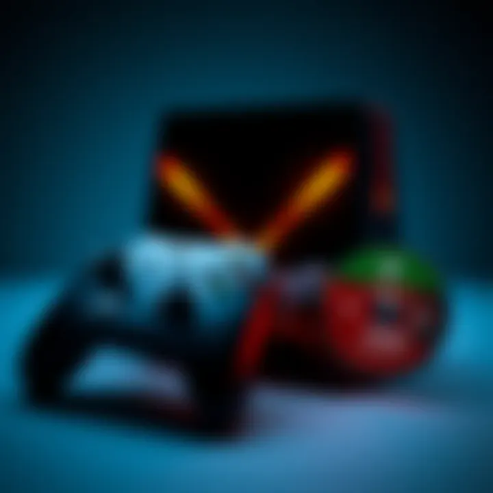 The Xbox Rog Ally X console displayed with a game controller and an Xbox 360 game disc