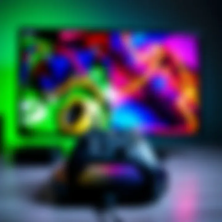 An Xbox console connected to both a TV and a monitor, showing split screen display issues.