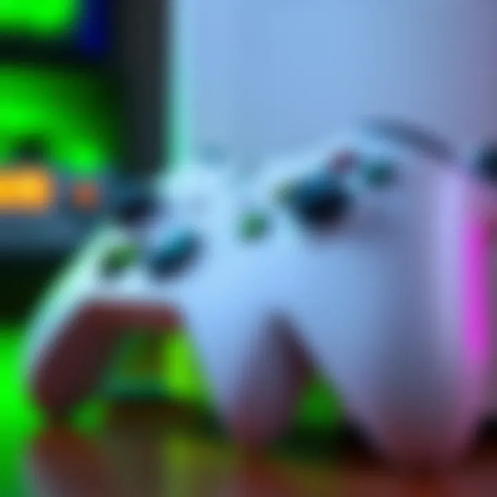 A close-up of a mint condition Xbox Series S console with a controller, showcasing its sleek design and modern features.