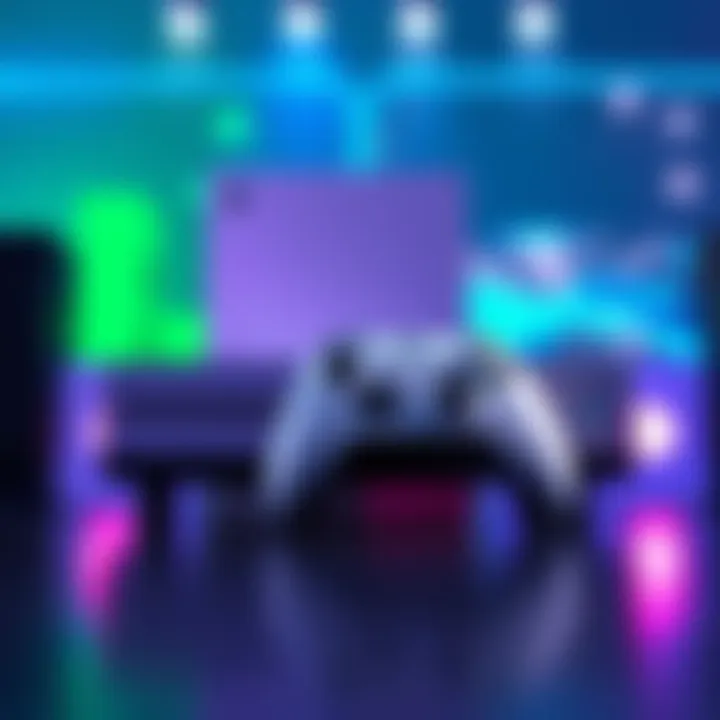An Xbox Series S console with a controller, showcasing its sleek design and compact size.