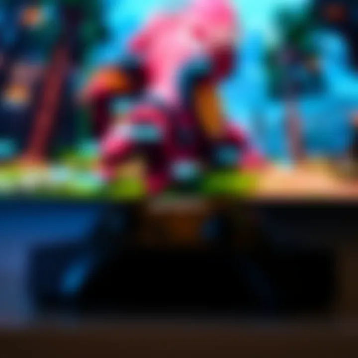 A close-up of an Xbox Series S console displaying graphical glitches while running Far Cry 5