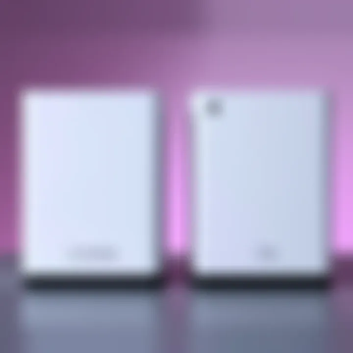Two Xbox Series S consoles side by side, one labeled 512GB and the other labeled 1TB, showing storage capacity differences.