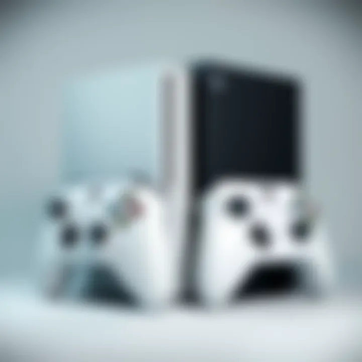 Xbox Series X Consoles Two Xbox Series X consoles side by side, one black and one white, highlighting the color choices available to gamers.