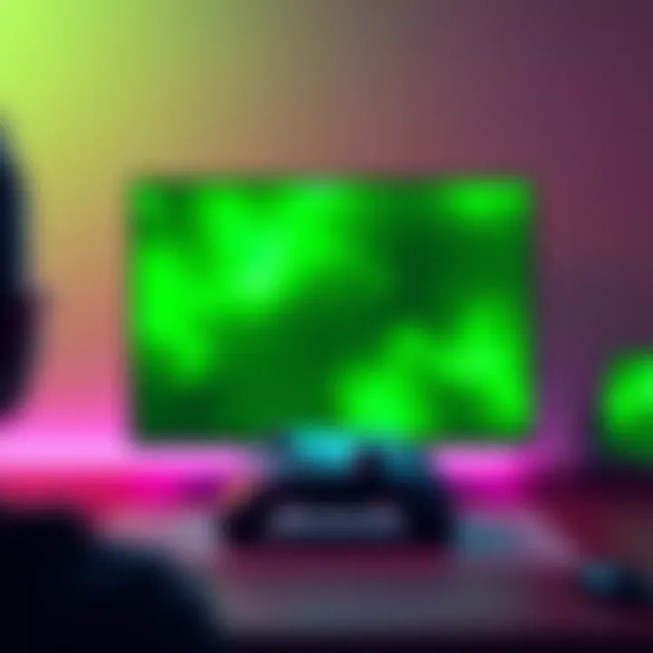 An Xbox Series X console displaying a green flickering screen during gameplay, showing signs of crashing