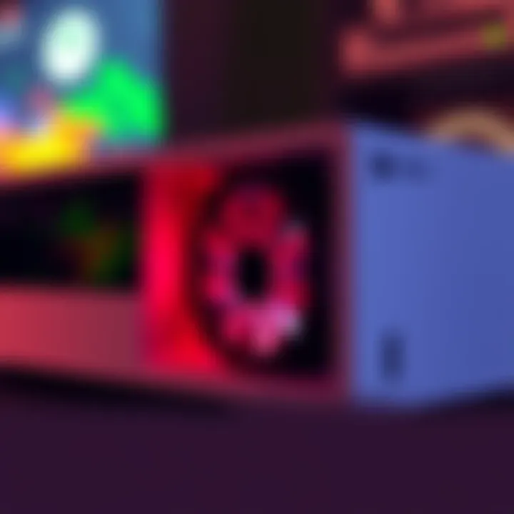 Close-up of an Xbox Series X console showing the fan area while it is running during gameplay