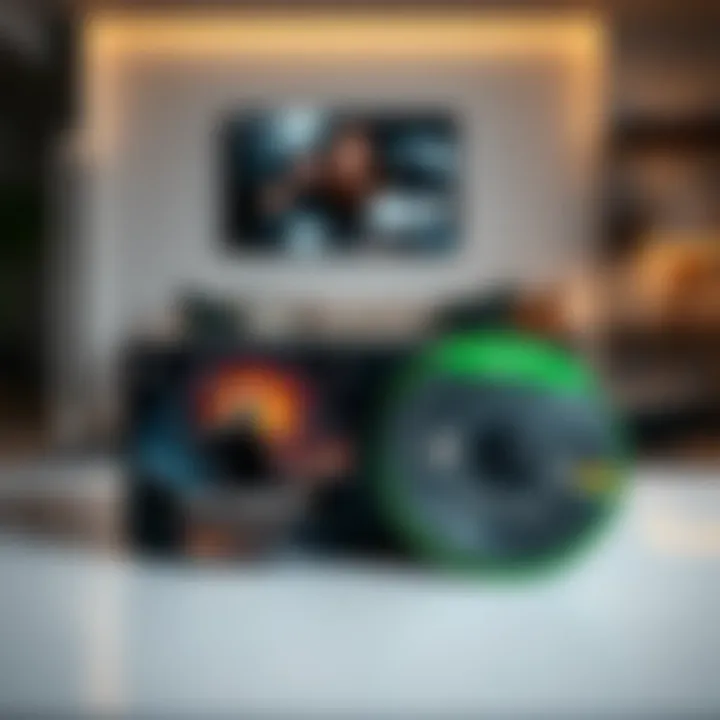 An Xbox Series X console with two game discs, one labeled Nightreign and the other labeled Elden Ring, displayed in a living room setting.