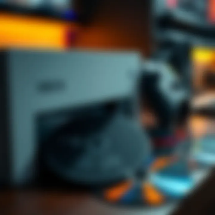 A close-up of an Xbox Series X console with game discs next to it, showing a frustrated player trying to insert a disc