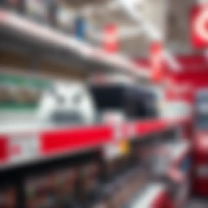 Two Xbox gaming consoles, Series X and Series S, displayed on a shelf at a Target store in Chicagoland area