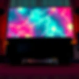 Xbox Series X troubleshooting An Xbox Series X console with a dimmed screen and colored dots displayed, indicating graphics issues.