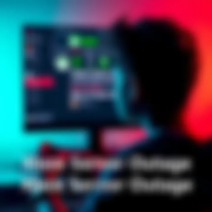 Xbox Server Outage Graphic A frustrated gamer staring at an Xbox screen showing connectivity issues during the server outage.