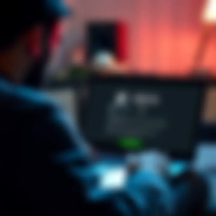 A person on a laptop looking at Xbox subscription details with a refund request form on the screen