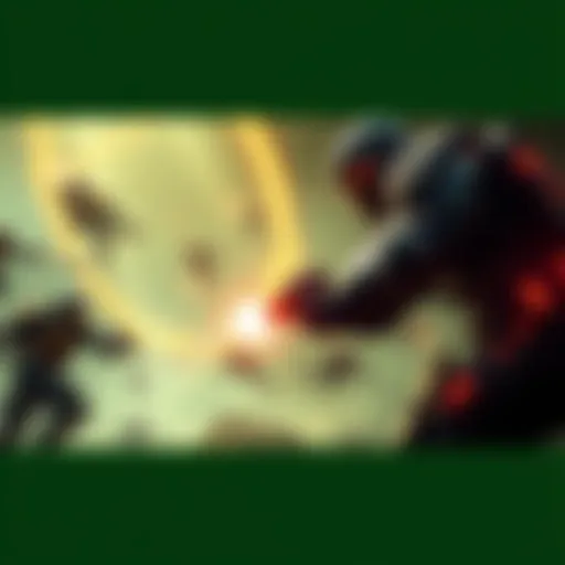 A scene from the Xbox trailer showing a thrilling action-packed moment from Absolum