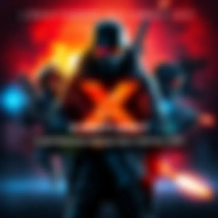 XDefiant game characters displayed on a screen with a custom launcher interface similar to Plutonium