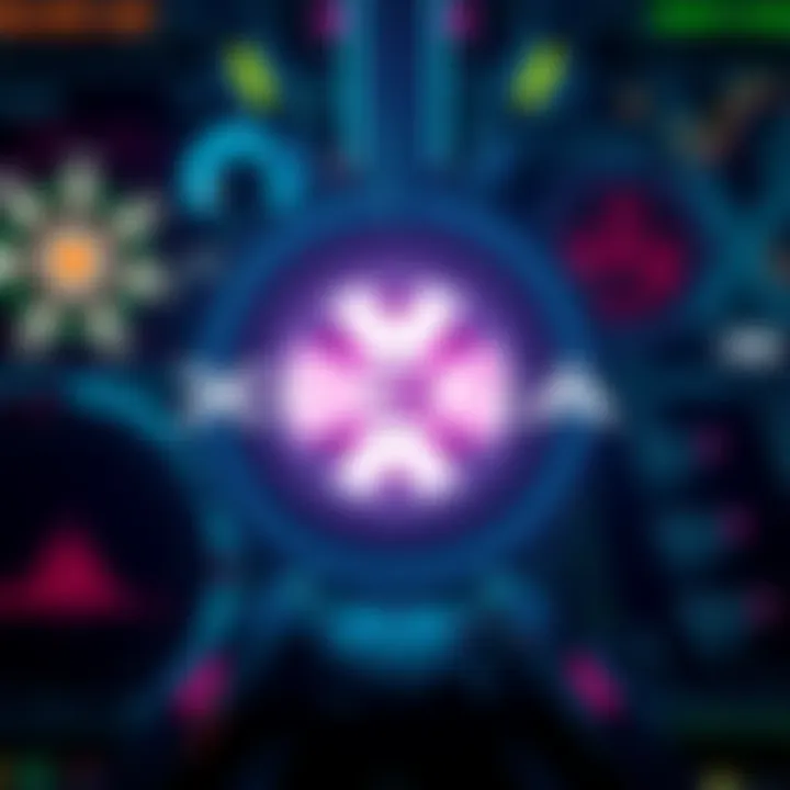 Xenia logo on a digital background with gaming elements