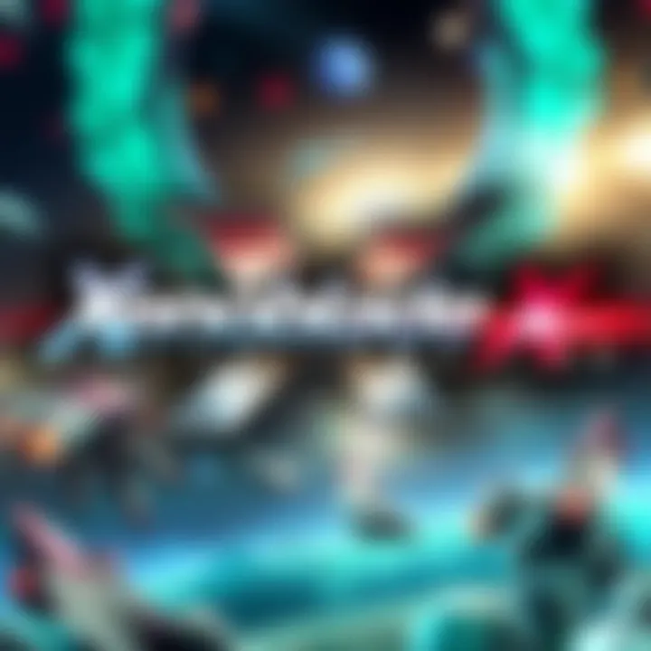 Xenoblade Chronicles X: Definitive Edition 1.0.2 logo with gameplay elements