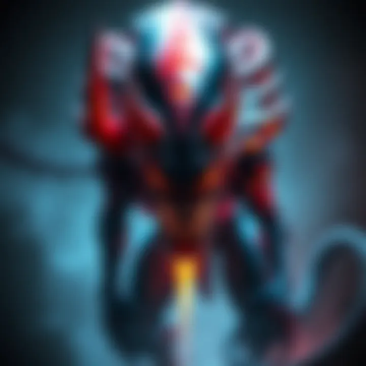 Art showcasing a fierce Xenomorph character with unique design elements