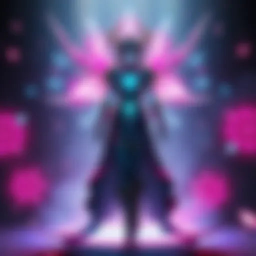 Xivu Arath stands confidently, surrounded by glowing symbols, hinting at her significant role in the Fate Saga.