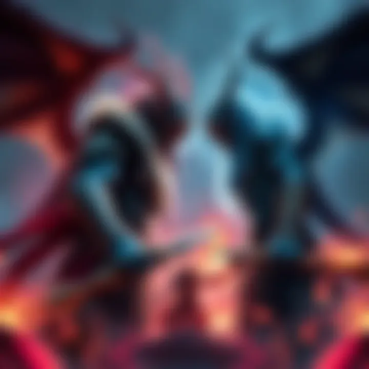 Xivu and Savathun confront each other, surrounded by dark powers, showcasing their rivalry as they prepare for an impending clash.