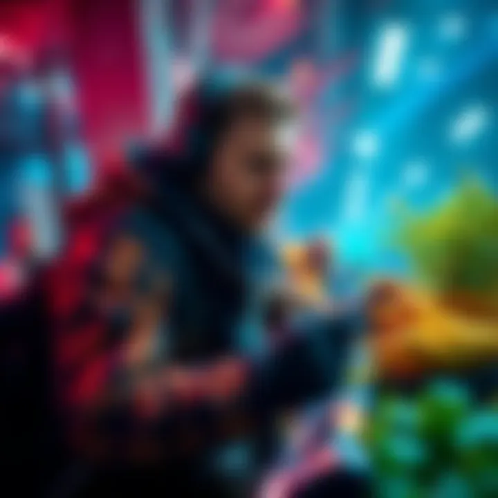 Player farming experience points while playing through a game's main story