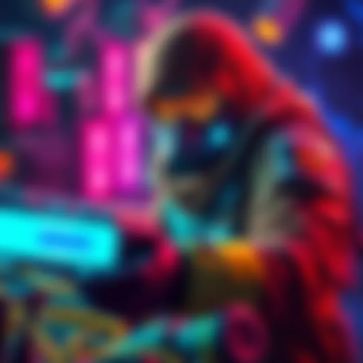 A player character engaged in XP farming in Ultimate Vault Hunter Mode, showcasing vibrant game elements and action-packed visuals.