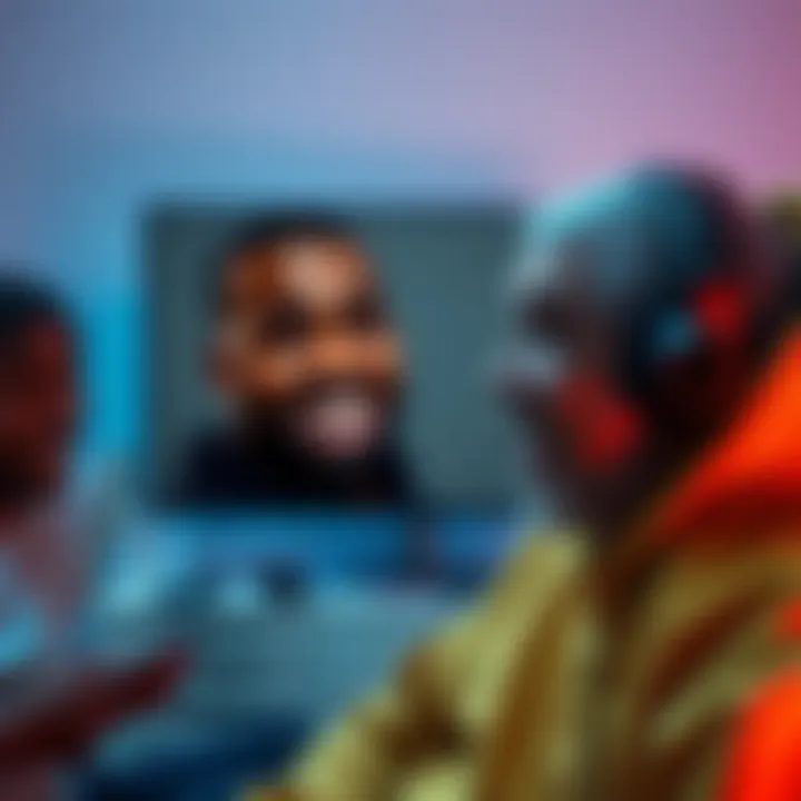 Streaming star xQc watching an AI-generated video of Kanye West, displaying enthusiasm and surprise.