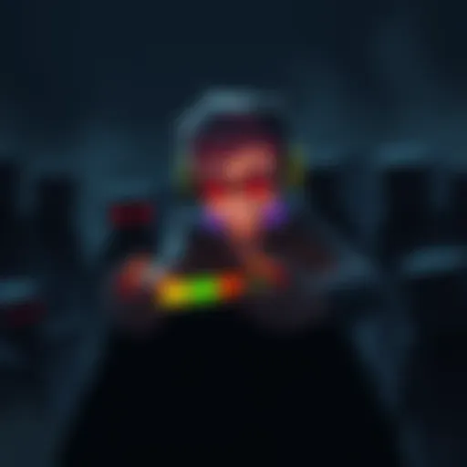 xQc plays Minecraft in a spooky setting surrounded by dark shadows and eerie creatures