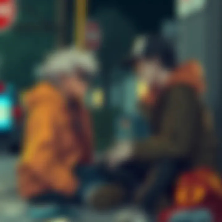 xQc confronts Rakai xQc and Rakai discussing a serious issue regarding a homeless man, highlighting empathy and kindness