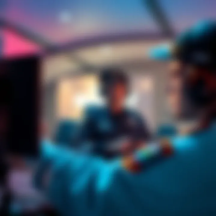 A scene showing xQc gaming with a police character in the background, suggesting a stream sniping scenario in NoPixel 3.0.