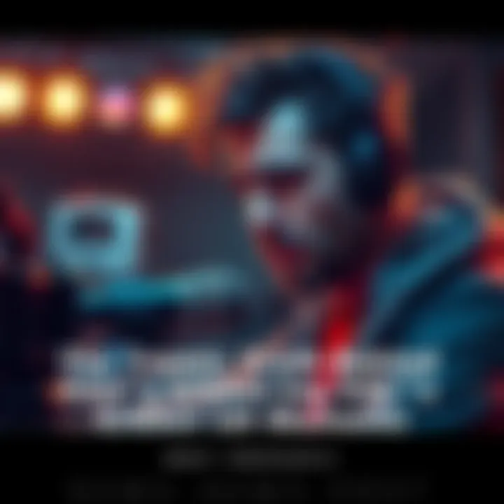 Video streamer XQC looking frustrated while talking into a microphone, showing signs of speech difficulty in front of a camera setup with bright lights