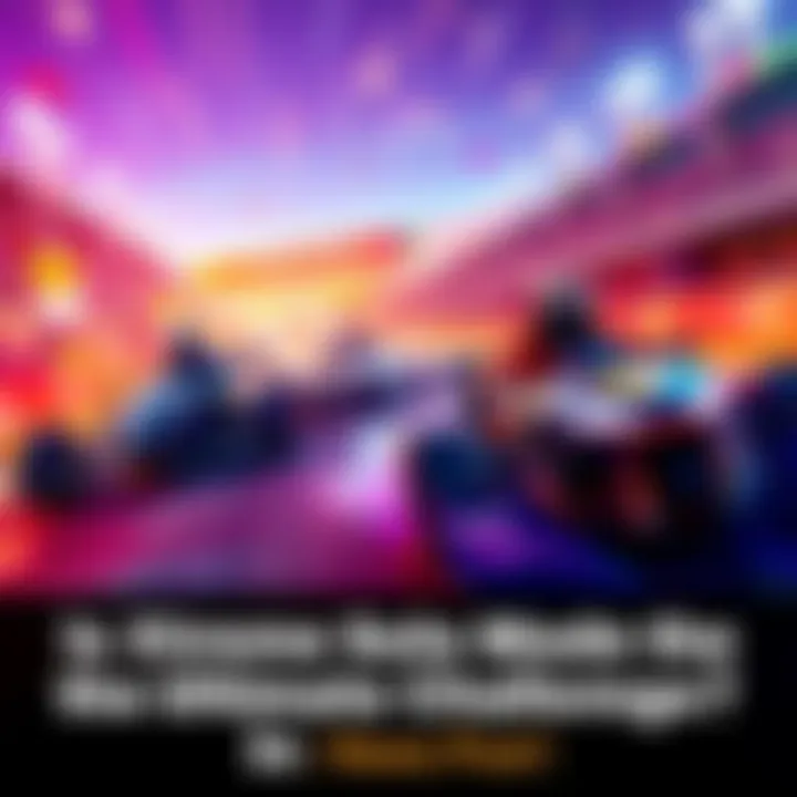 A thrilling race in Xtreme Solo mode with skilled players competing against each other on a vibrant track.