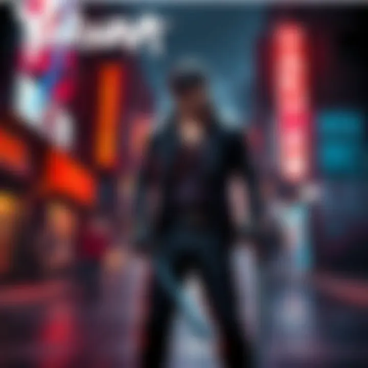 Cover art of a Yakuza game featuring a character standing in a neon-lit city holding a katana with a dramatic expression