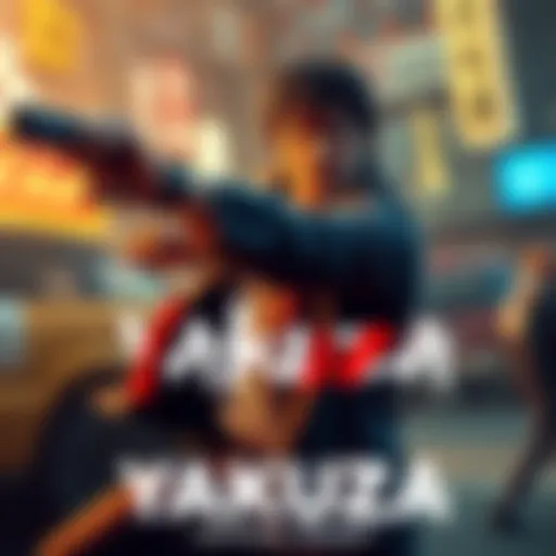Yakuza Official Trailer A dramatic scene from Yakuza featuring a character in action with intense fighting moves