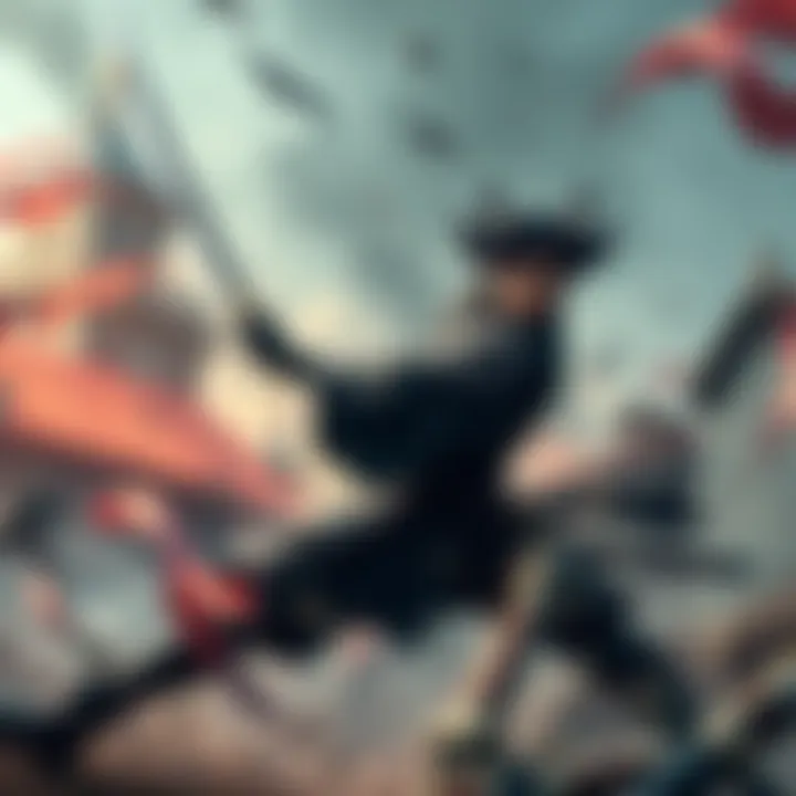 Yasuke in battle Yasuke charging into a castle raid with a sword raised, showing a fierce battle scene