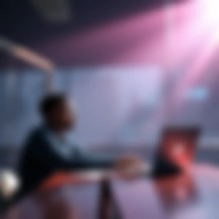 Yeb sitting at a table with a laptop, sharing insights on the video 2 Girls 1 Cup, showing a mix of shock and curiosity