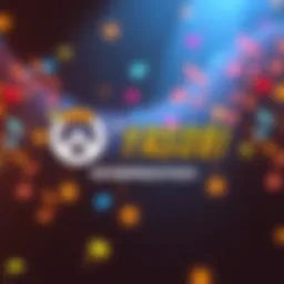Graphic showing Overwatch and YOASOBI logos with musical notes in the background