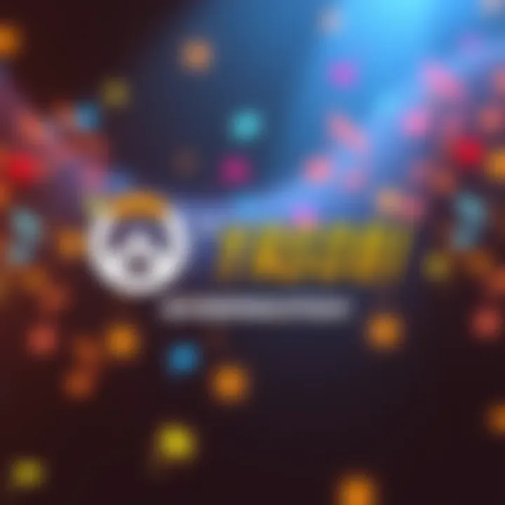Graphic showing Overwatch and YOASOBI logos with musical notes in the background