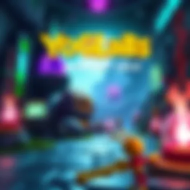 A colorful scene showcasing the new Yoglabs game inspired by Elsewhere, with engaging characters and gameplay elements.