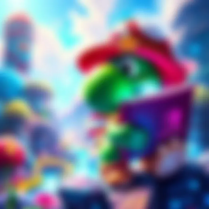 Yoshi exploring a vibrant world with a magical book