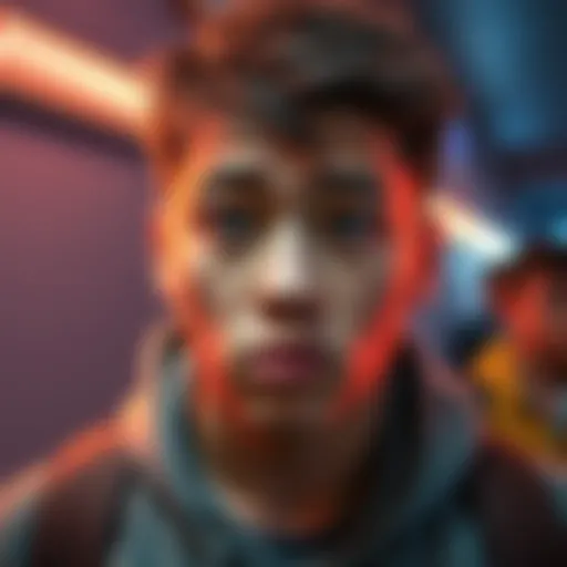 A young man appears anxious with a worried expression during a light-hearted moment captured on camera.