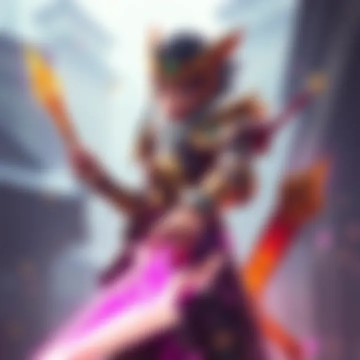 A Young Ahamkara character showcasing the Lustrous set with weapons in hand, highlighting their damage capabilities in combat.