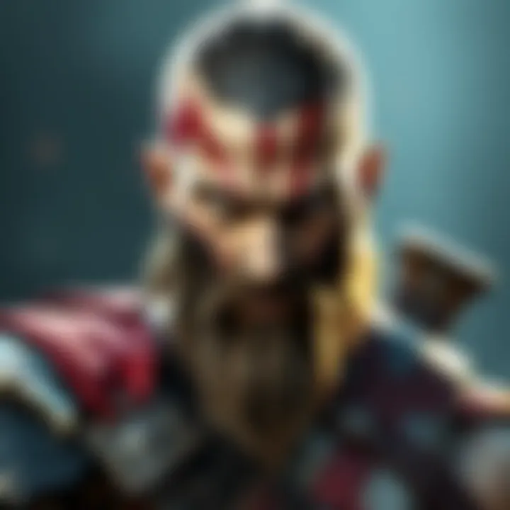 Young Kratos with a serious expression A depiction of young Kratos, featuring his muscular build, serious facial expression, and warrior attire, sparking nostalgia and admiration among fans.