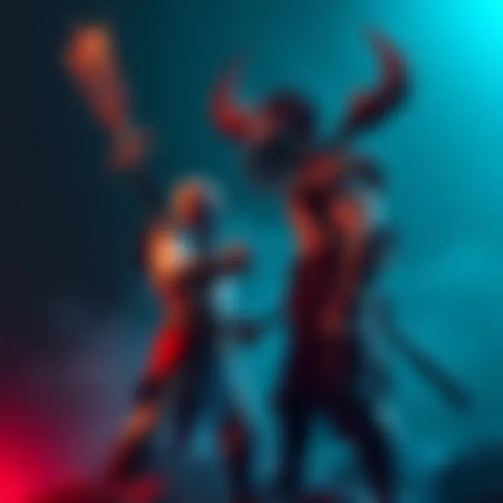 Young Kratos stands ready for battle against Baldur, showcasing their intense combat stance in a dramatic setting.