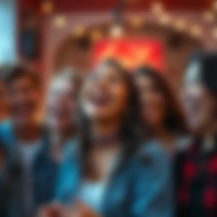 A group of young people laughing and having fun, showcasing the playful vibe of the phrase 'You Crazy Girl'.
