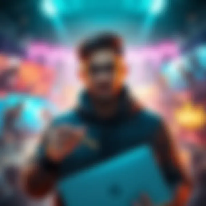 YouTube Giveaway for Pragmata Key A YouTuber promoting a giveaway with Pragmata game images in the background