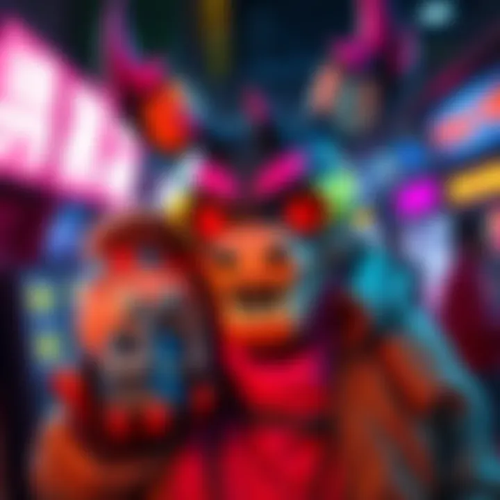 A popular Japanese Youtuber highlights new Springtrap skins from a game patch, with colorful graphics and features visible in the background