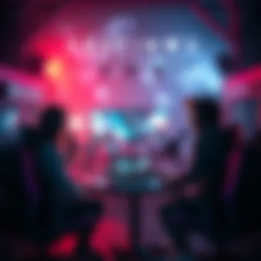 A group of YouTubers talking about Destiny 3 with gaming setups and screens showing gameplay