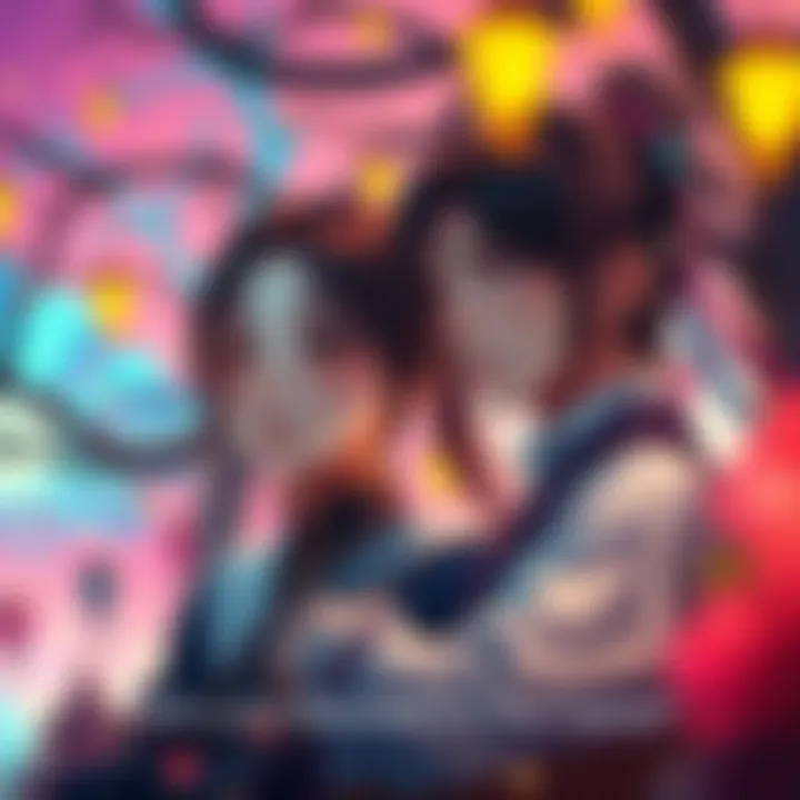 Yuna looking hopeful while Jin appears deep in thought, both surrounded by a vibrant fantasy setting.