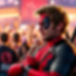 Yuri Lowenthal, voice of Spider-Man, passionately talks about including Deadpool in the next movie while fans show excitement in the background