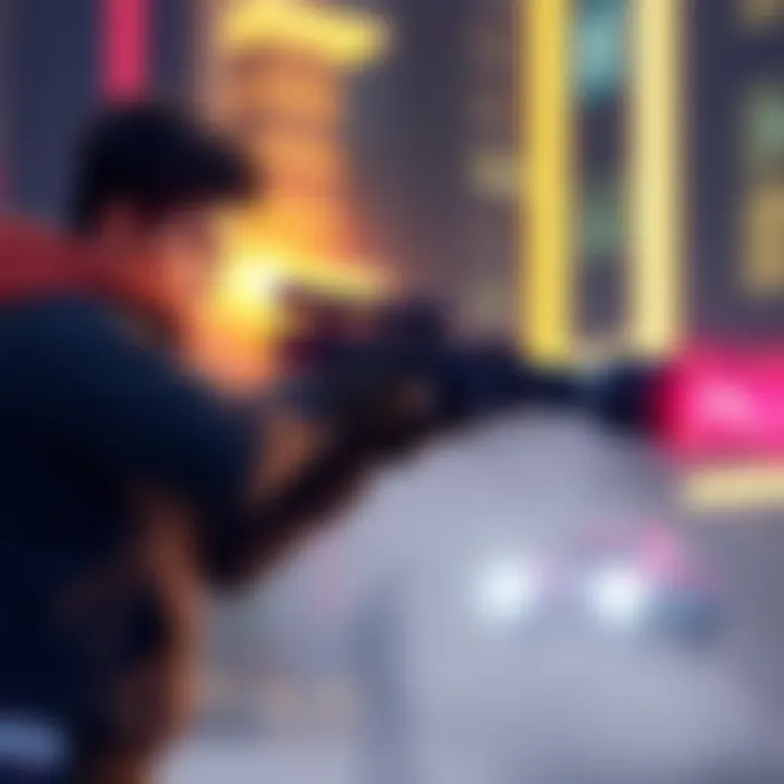 Zane using his single-shot shoulder cannon in action during a gameplay scenario